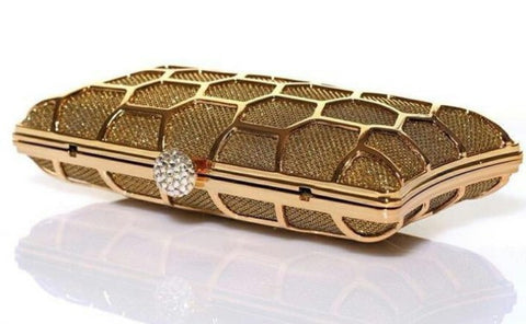 Zlatna clutch torbica