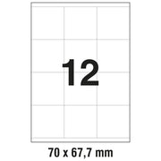 ETIKETE ILK  70X67,7MM PK100L ZWECKFORM 3661