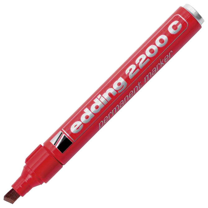 Marker permanentni 1-5mm klinasti vrh edding 2200 c rdeči