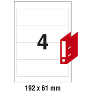 ETIKETE ILK ZA REGISTRATORE 192X61MM PK100L ZWECKFORM L4761-100 BIJELE