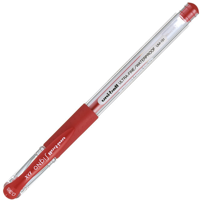 Roler 0,38 mm gel grip (vložek umr-1) uni-mitsubishi um-151 rdeč
