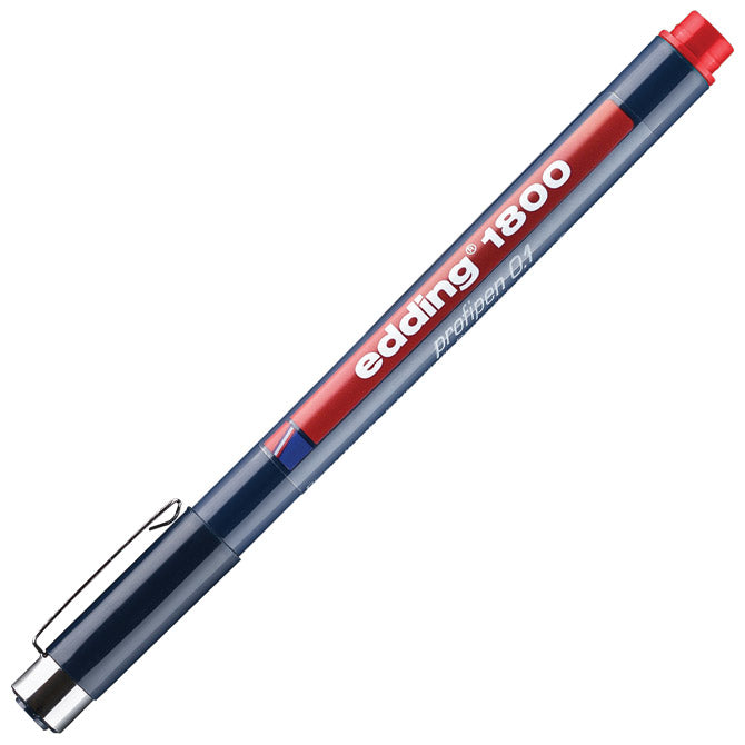 FLOMASTER ZA TEHNIČNO RISANJE PROFIPEN 0,1MM EDDING 1800 RDEČI