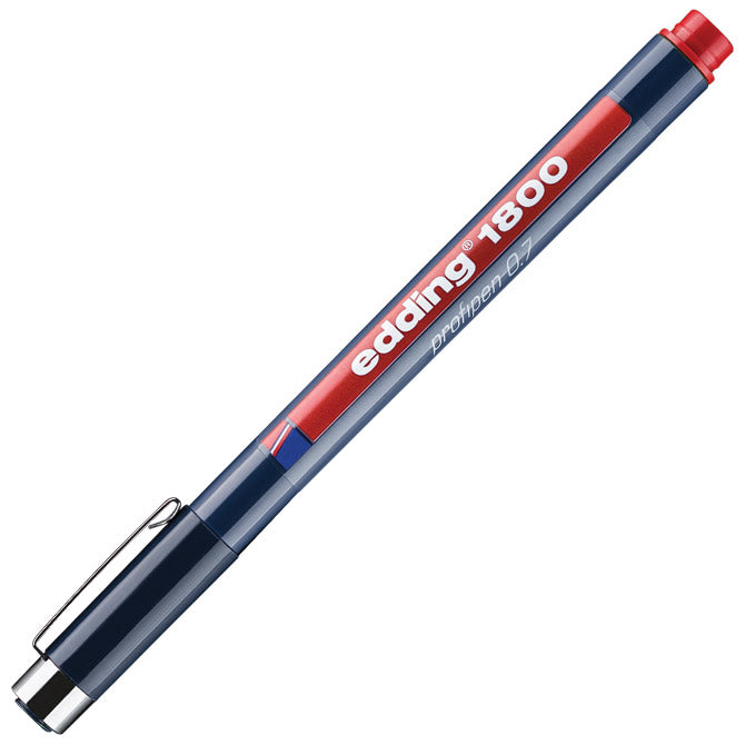 FLOMASTER ZA TEHNIČNO RISANJE PROFIPEN 0,7MM EDDING 1800 RDEČI