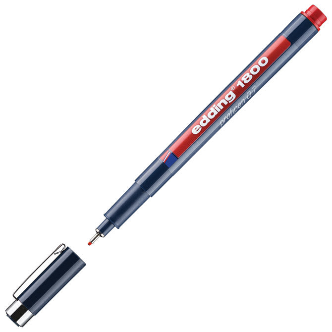 FLOMASTER ZA TEHNIČNO RISANJE PROFIPEN 0,7MM EDDING 1800 RDEČI