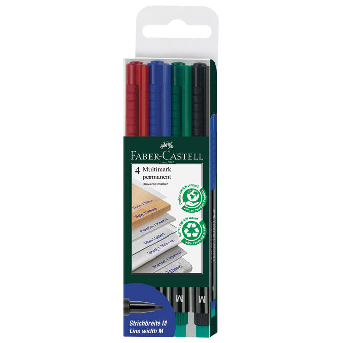 PERMANENTNI MARKER 1,0MM MULTIMARK FABER CASTELL 152504/4BARVE