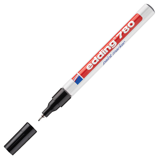 Marker permanentni lakirajoči 0,8mm edding 780 črni