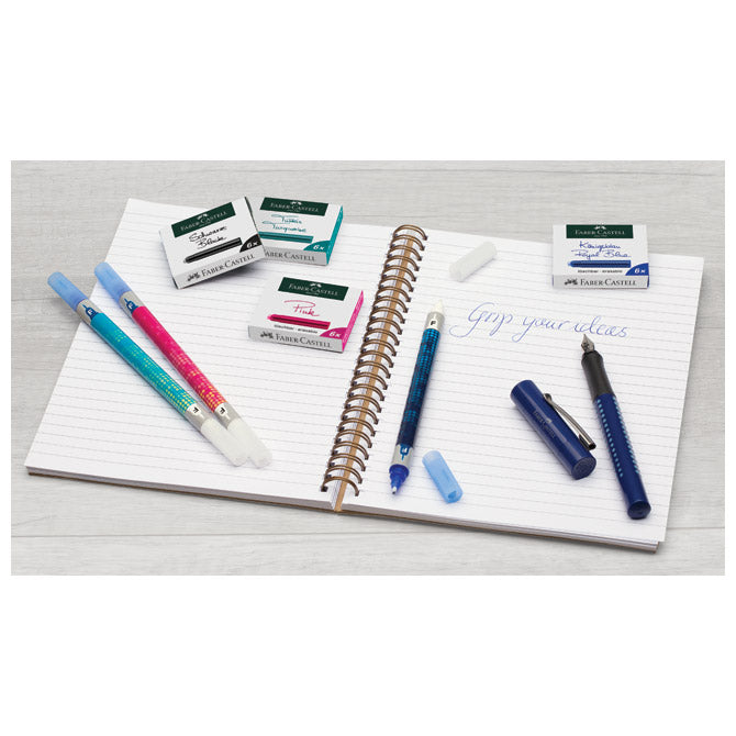 Tinta za nalivpero patrone pk6 faber castell 185506 plava