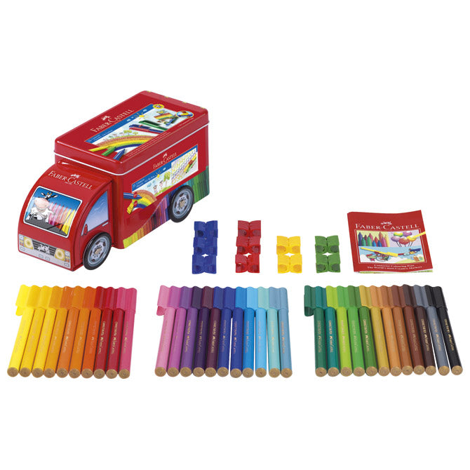 FLOMASTER ŠOLSKI 33BARV V KOVINSKI ŠKATLI CONNECTOR TRUCK FABER CASTELL 155533