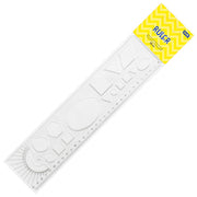 Ravnilo pvc 30cmx7cm(likovi) educa blister