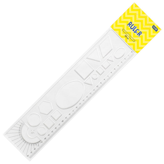 Ravnilo pvc 30cmx7cm(likovi) educa blister