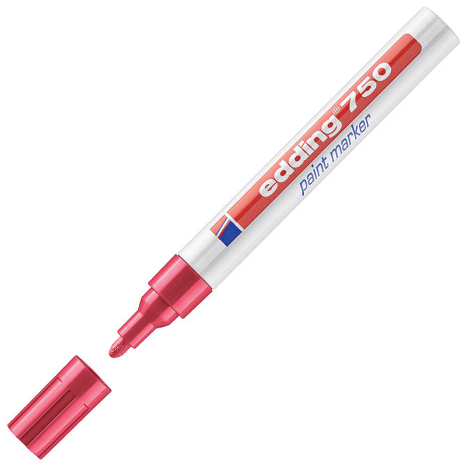 Marker permanentni lakirajući 2-4mm edding 750 crveni