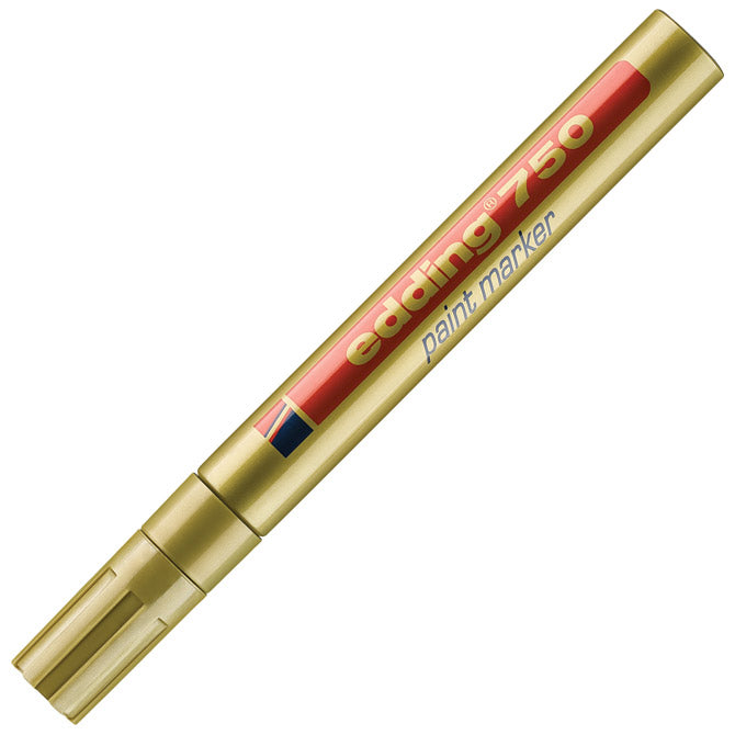 Marker permanentni lakirajući 2-4mm edding 750 zlatni