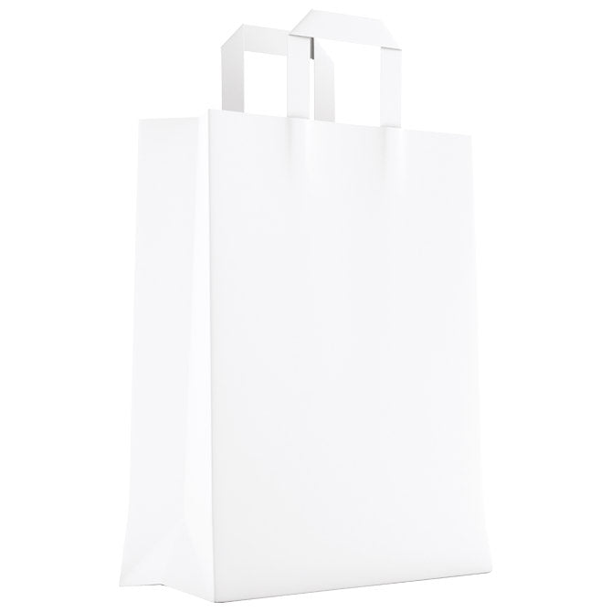 VREĆICE UKRASNE NATRON 26X35X12CM RAVNA RUČKA PK50 DUGA BIJELE