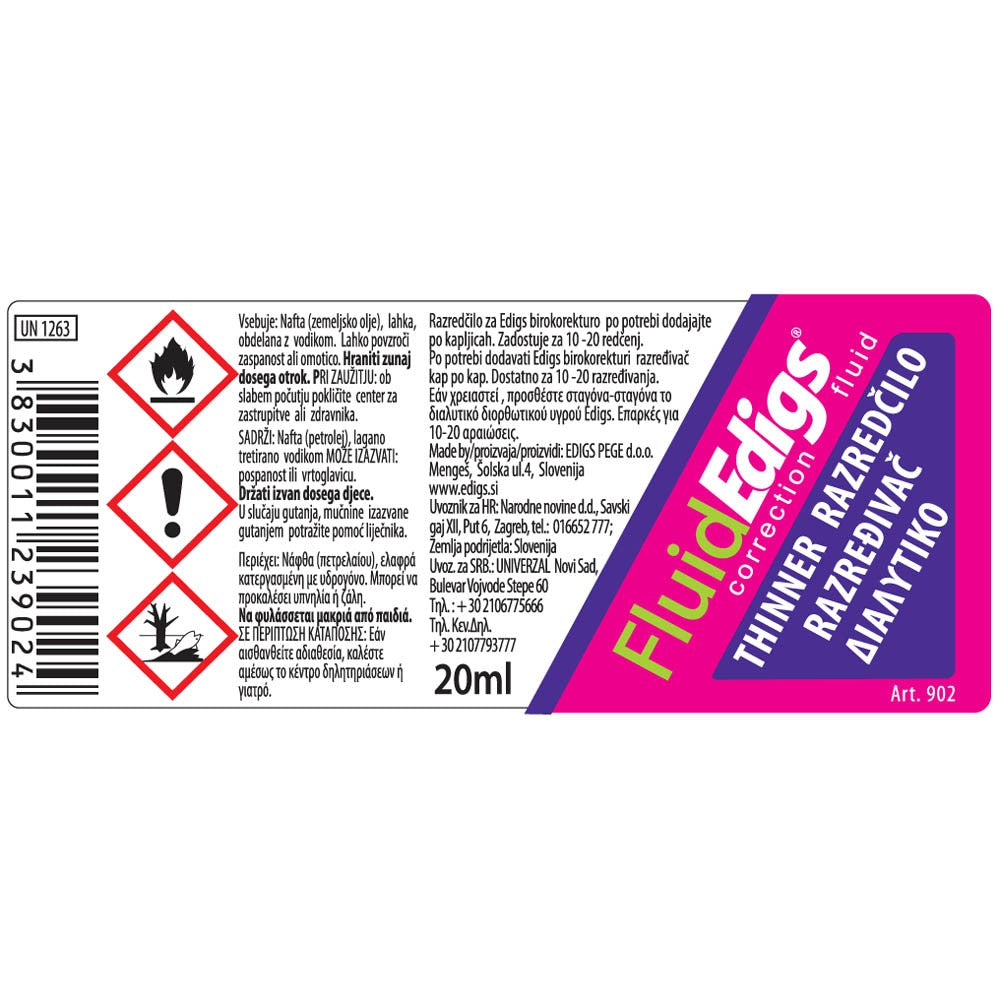 Korektor-razrjeđivač 20ml 902 edigs 1080