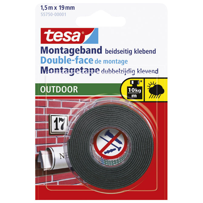TRAKA LJEPLJIVA OBOSTRANA 19MM/1,5M SPUŽVASTA OUTDOOR TESA 55750-3 BLISTER