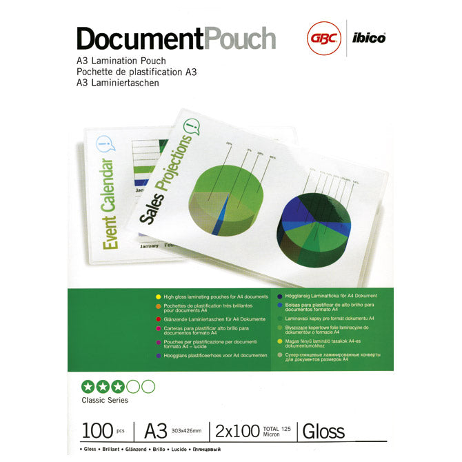 Folija za plastificiranje 125my a3 sjajna pk100 gbc 3200725