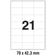 ETIKETE ILK 70X42,3MM PK100L ZWECKFORM 3652