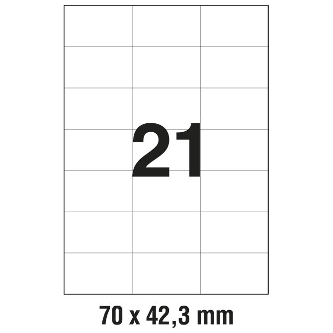 ETIKETE ILK 70X42,3MM PK100L ZWECKFORM 3652