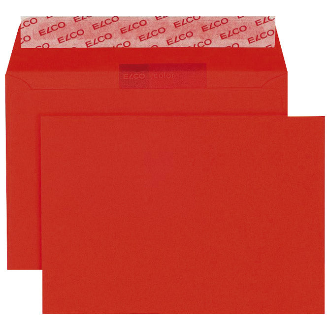 Barvne kuverte C6 strip pk25 Elco rdeče