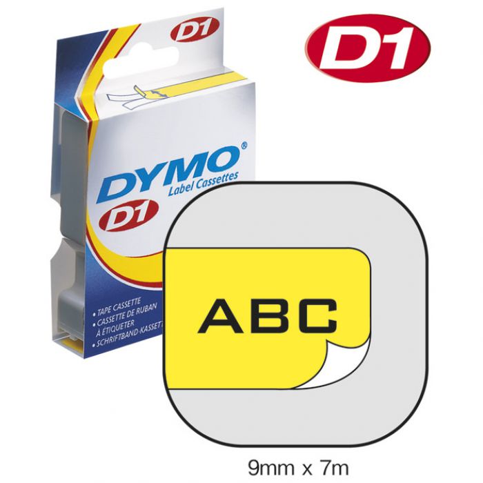 VRPCA D1  9 MMX7M DYMO 40918 CRNO-ŽUTA