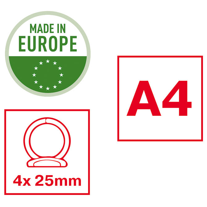 MAPA ULOŽNA 4RINGA-FI25MM/HRBAT-35MM A4 VIVIDA ESSELTE 14460 PLAVA