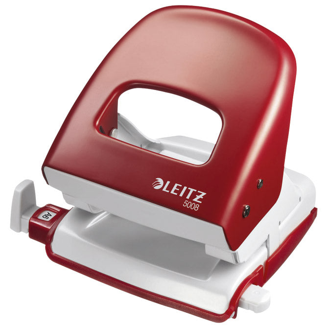 Bušač 2 rupe do  30 listova leitz 50080025 crveni