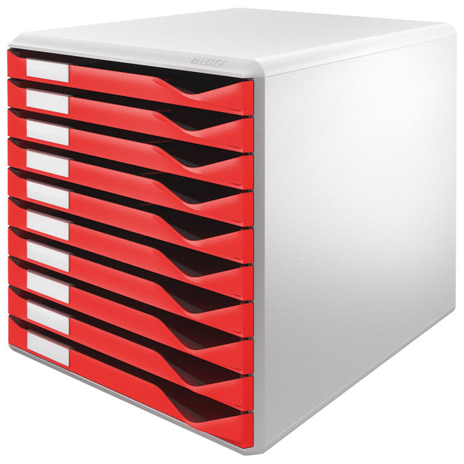 KUTIJA S 10 LADICA FORM SET LEITZ 52810025 CRVENA