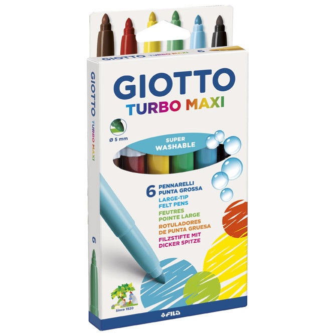 Šolski flomaster 6 barv giotto maxi fila 453000