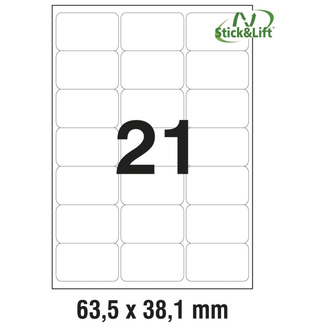 ETIKETE ILK  63,5X38,1MM ODLJEPLJIVE PK25L ZWECKFORM L6023REV-25
