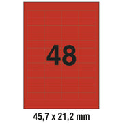 ETIKETE ILK  45,7X21,2MM PK20L ZWECKFORM L6038-20 CRVENE