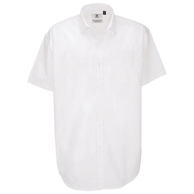 MOŠKA SRAJCA KRATKI ROKAVI B&C HERITAGE 120G BELA 4XL