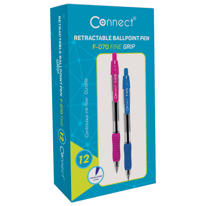 Olovka kemijska grip f-070  uložak plavi connect roza