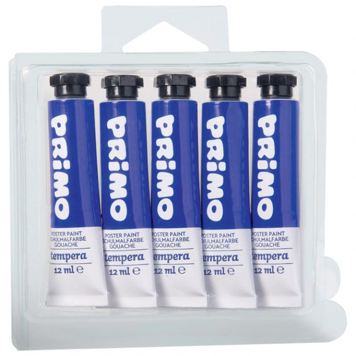 BOJA TEMPERA 12ML ALUMINIJSKA TUBA PK5 PRIMO 440TRA500 TAMNOPLAVA BLISTER