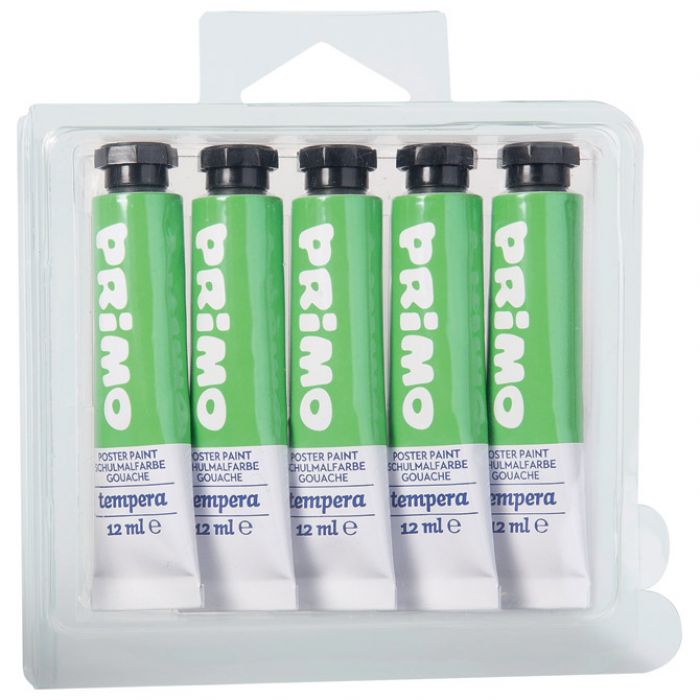 BOJA TEMPERA 12ML ALUMINIJSKA TUBA PK5 PRIMO 440TRA610 ZELENA BLISTER