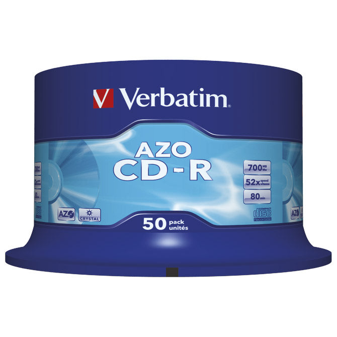 CD-R 700/80 52X SPINDL AZO CRYSTAL PK50 VERBATIM 43343