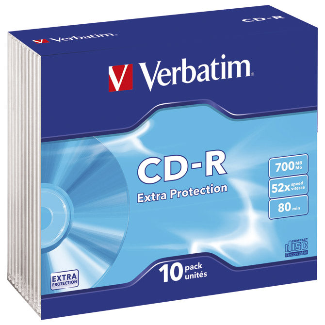 CD-R 700/80 52X SLIM DODATNA ZAŠČITA PK10 VERBATIM 43415