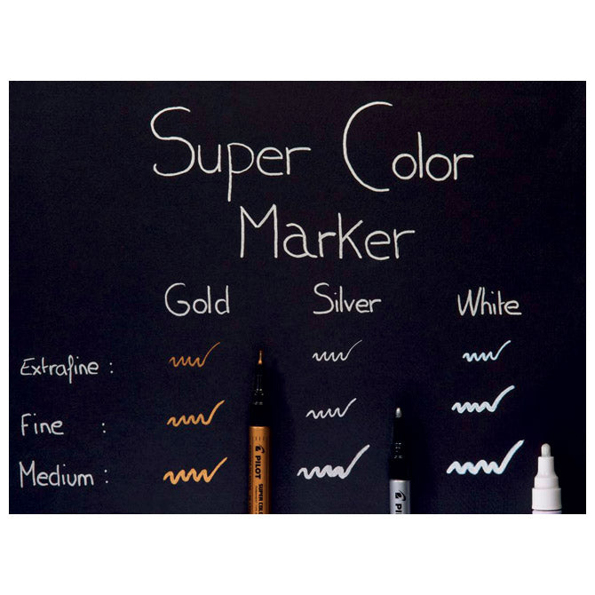 Marker permanentni 1mm okrugli vrh super color pilot sc-s-f srebrni