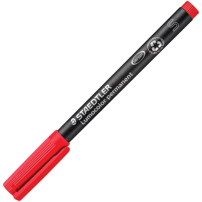 TRAJNI OZNAČEVALNIK 0,4 MM RECIKLIRAN LUMOCOLOR STAEDTLER 313-2 RDEČI