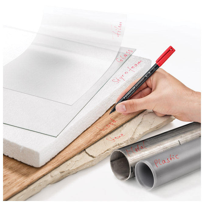 TRAJNI OZNAČEVALNIK 0,4 MM RECIKLIRAN LUMOCOLOR STAEDTLER 313-2 RDEČI