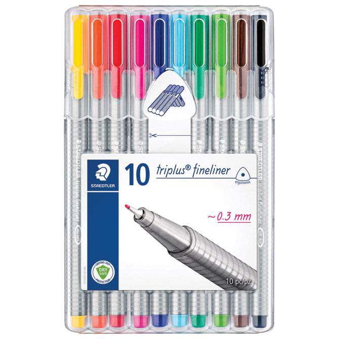 FLOMASTER FINELINER 0,3MM TRIPLUS STAEDTLER 334 SB10 BLISTER