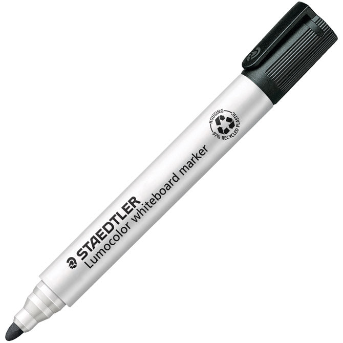 MARKER ZA BIJELU PLOČU 2MM RECIKLIRANI LUMOCOLOR STAEDTLER 351-9 CRNI