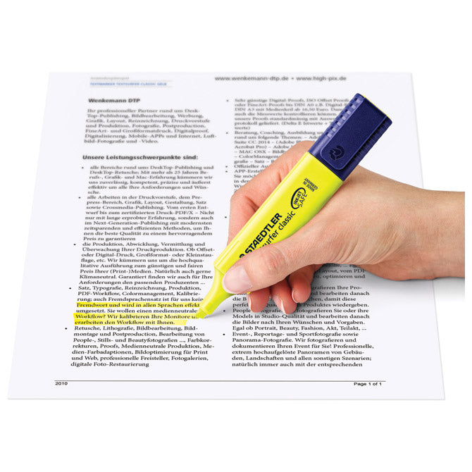 SIGNIR 1-5MM CLASSIC STAEDTLER 364-1 ŽUTI