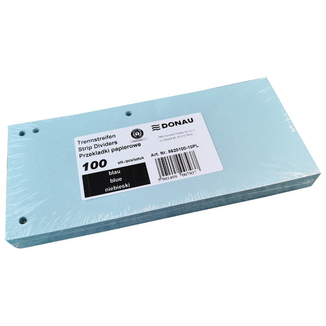 PREGRADA KARTONSKA 23,5X10,5CM PK100 DONAU 8620100-10PL PLAVA