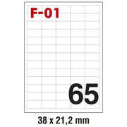ETIKETE ILK  38X21,2MM PK100L FORNAX F-01