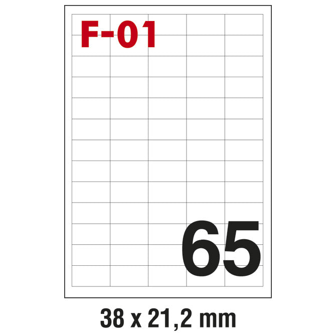 ETIKETE ILK  38X21,2MM PK100L FORNAX F-01