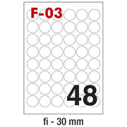 ETIKETE ILK FI-30MM PK100L FORNAX F-03