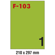 ETIKETE ILK 210X297MM PK100L FORNAX F-103 ZELENE