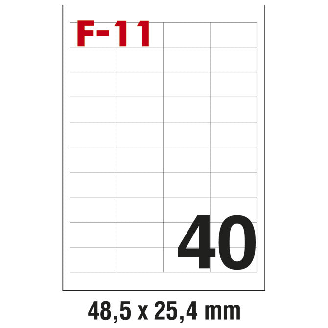 ETIKETE ILK  48,5X25,4MM PK100L FORNAX F-11