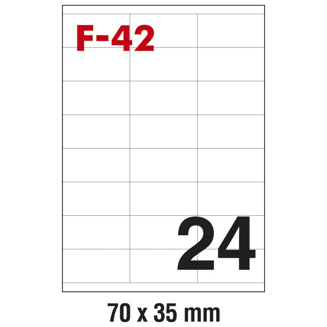 ETIKETE ILK 70X35MM PK100L FORNAX F-42