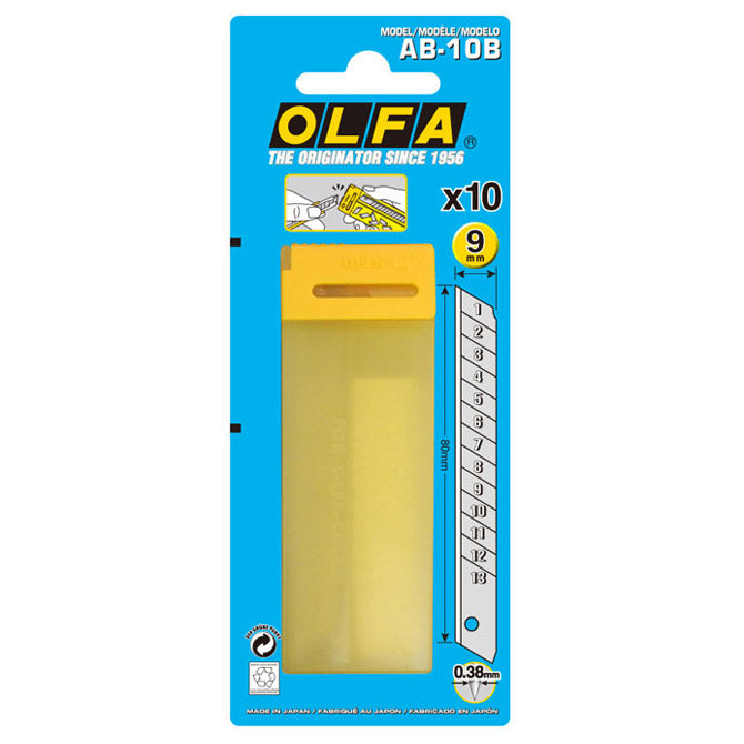 NOŽ ZA SKALPEL  9MM PK10 OLFA AB-10B SREBRNI BLISTER